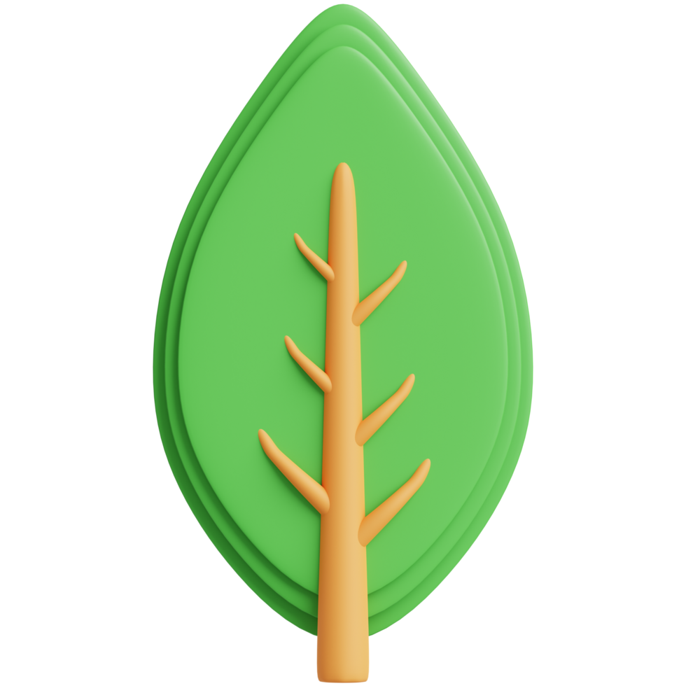 3D Green Tree.3d render illustration. png