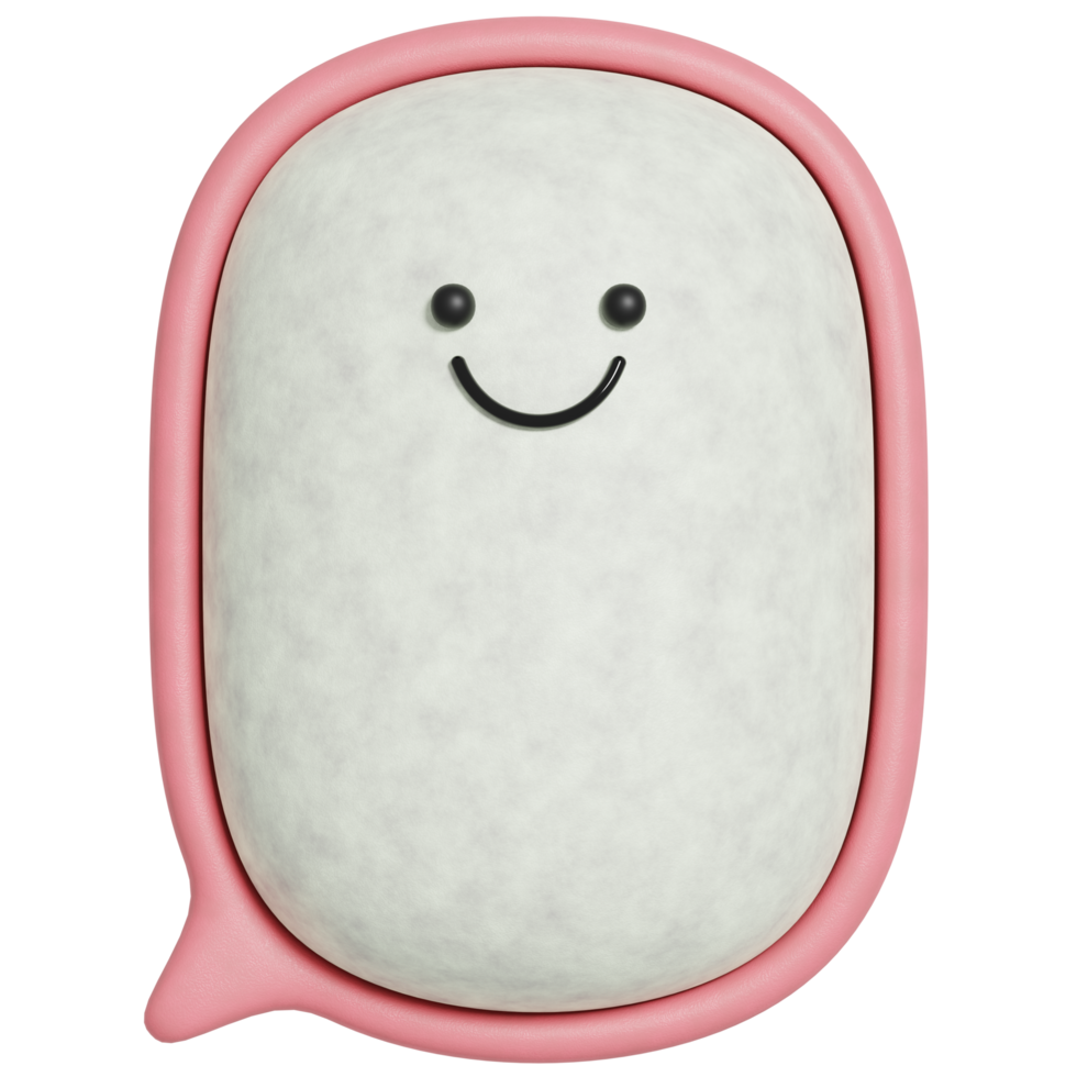 3d minimal speech bubble conversation.3D rendering illustration. png