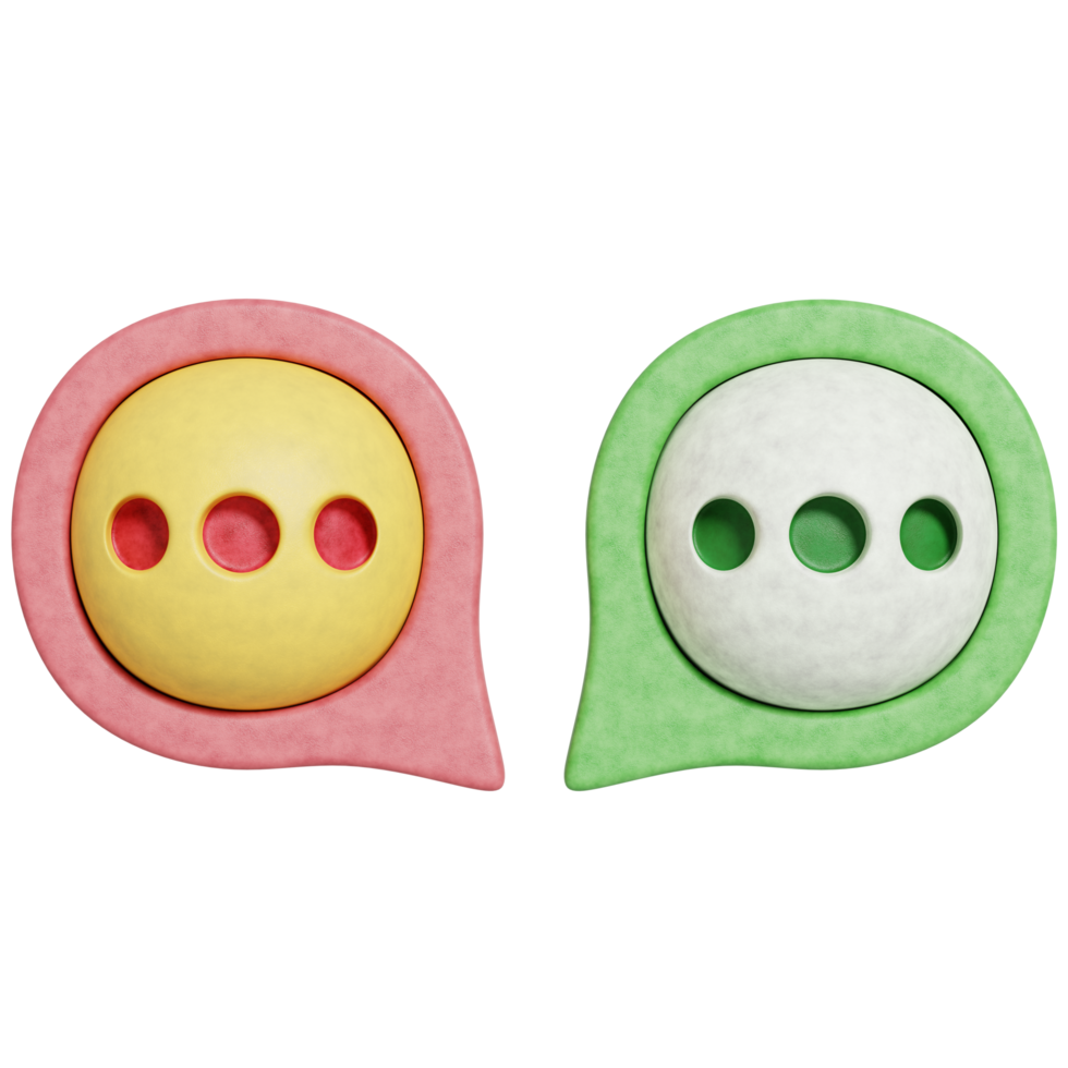 3d minimal speech bubble conversation.3D rendering illustration. png
