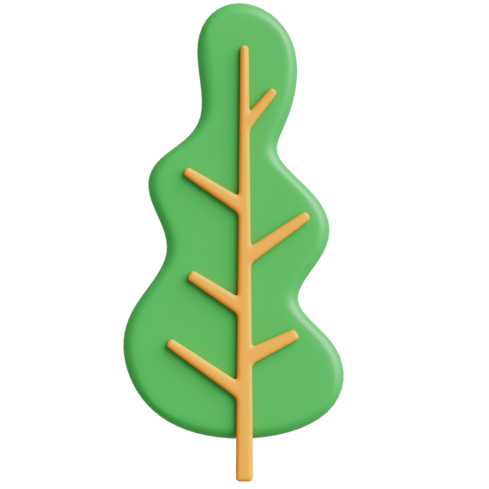 3D Green Tree. 3d render illustration. png
