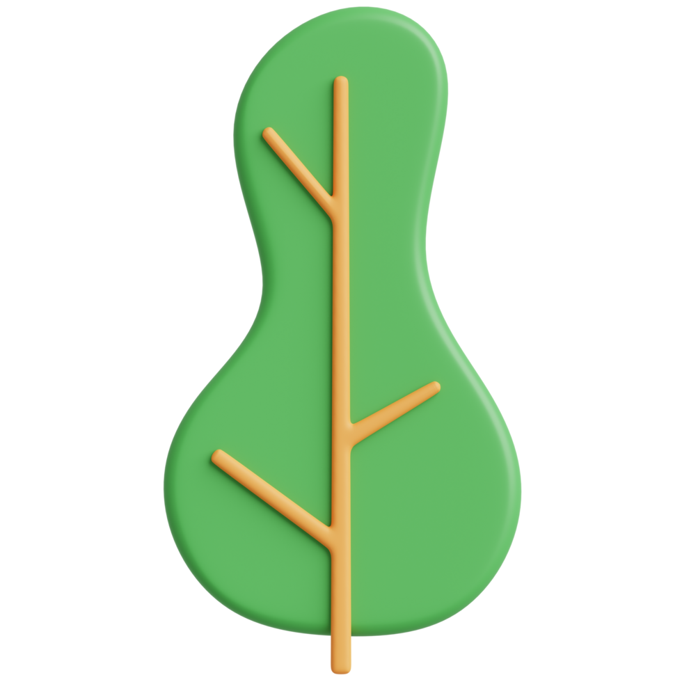 3D Green Tree. 3d render illustration. png