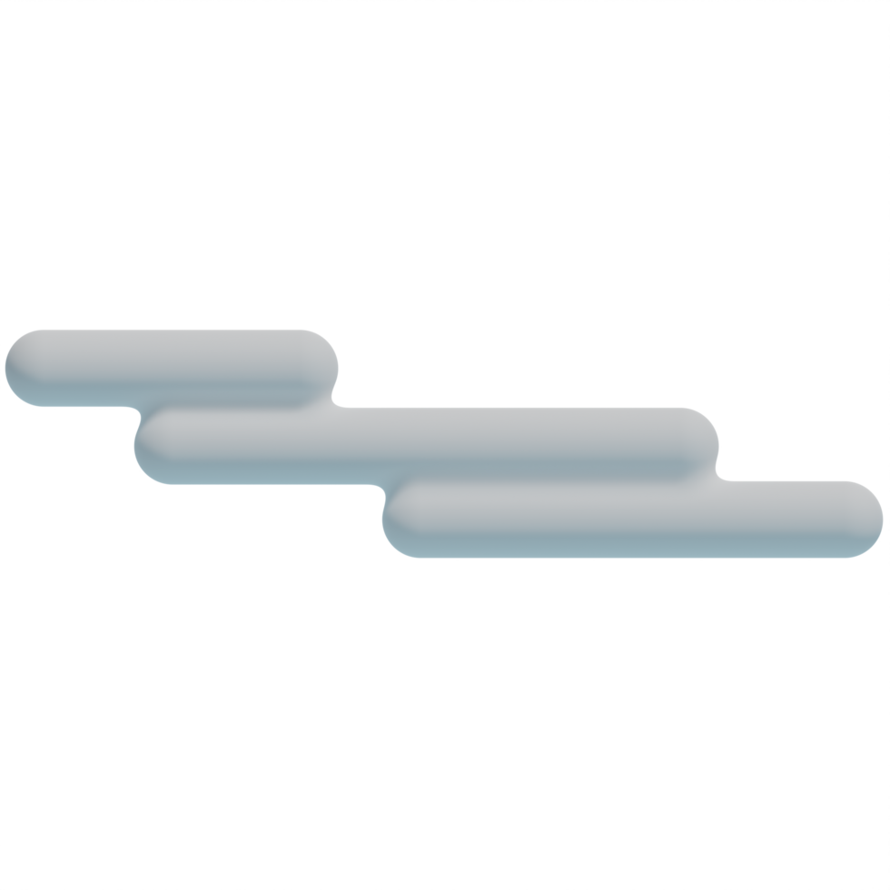 White 3d clouds.Soft round cartoon fluffy clouds icon. 3d render illustration png