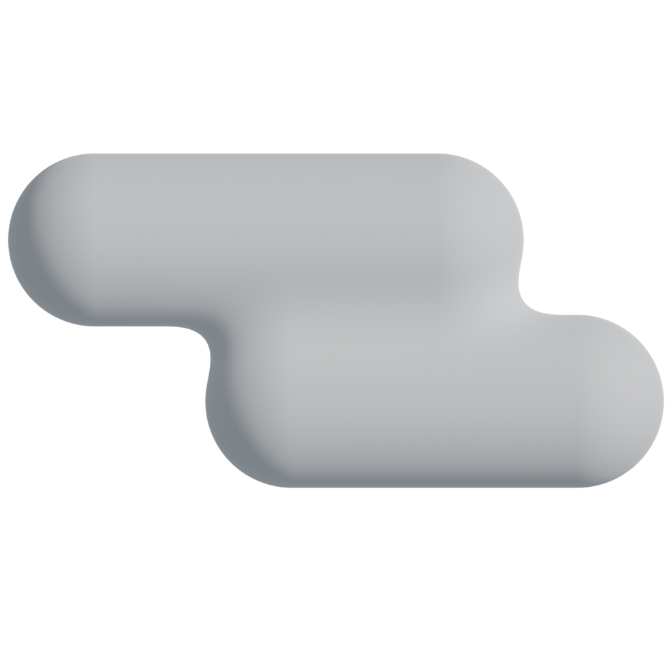 White 3d clouds.Soft round cartoon fluffy clouds icon. 3d render illustration png