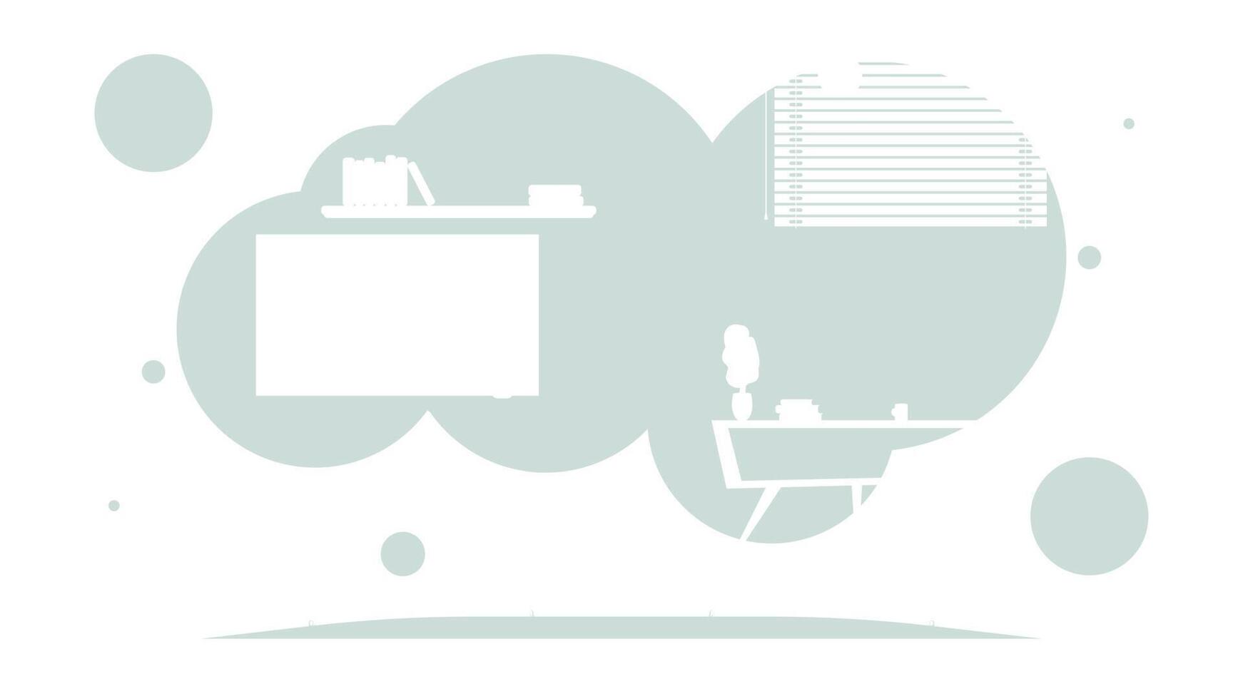 Room in flat style. Background for your design. vector