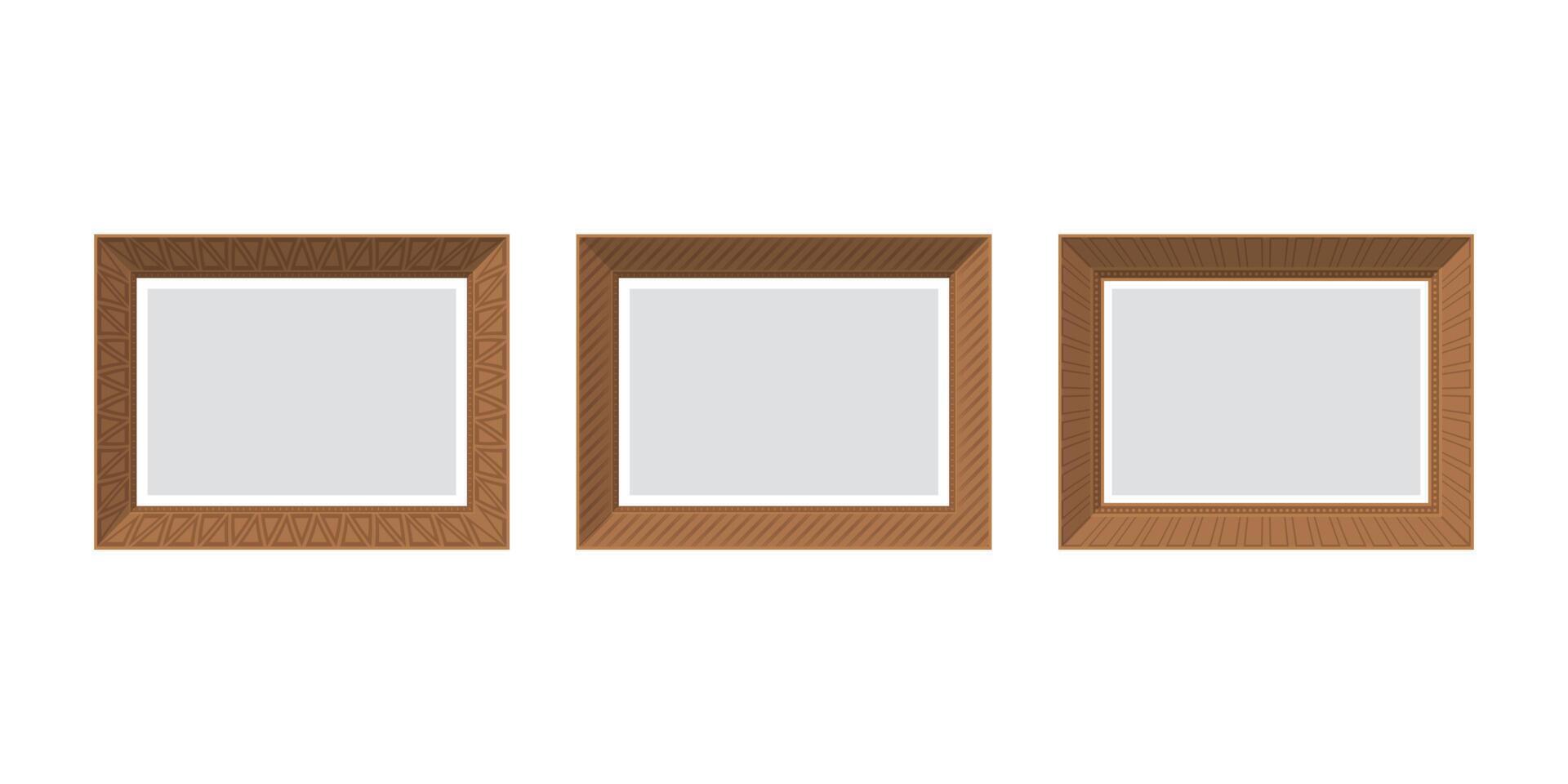 Set of empty pictures. Isolated. Flat style. vector
