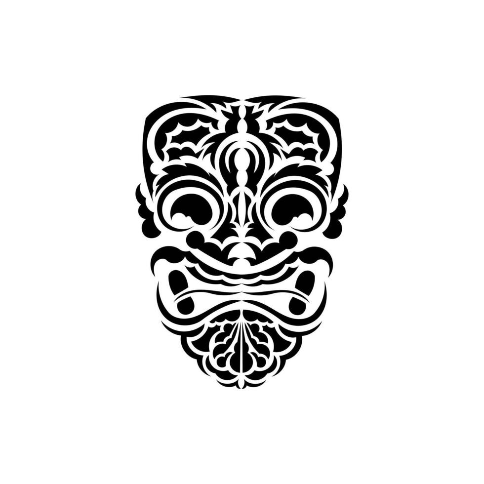 Pattern mask. Traditional totem symbol. Polynesian style. isolated on white background. vector