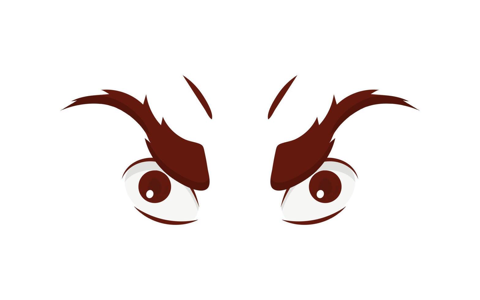 Angry eyes, Stern looking eyes, vector illustration