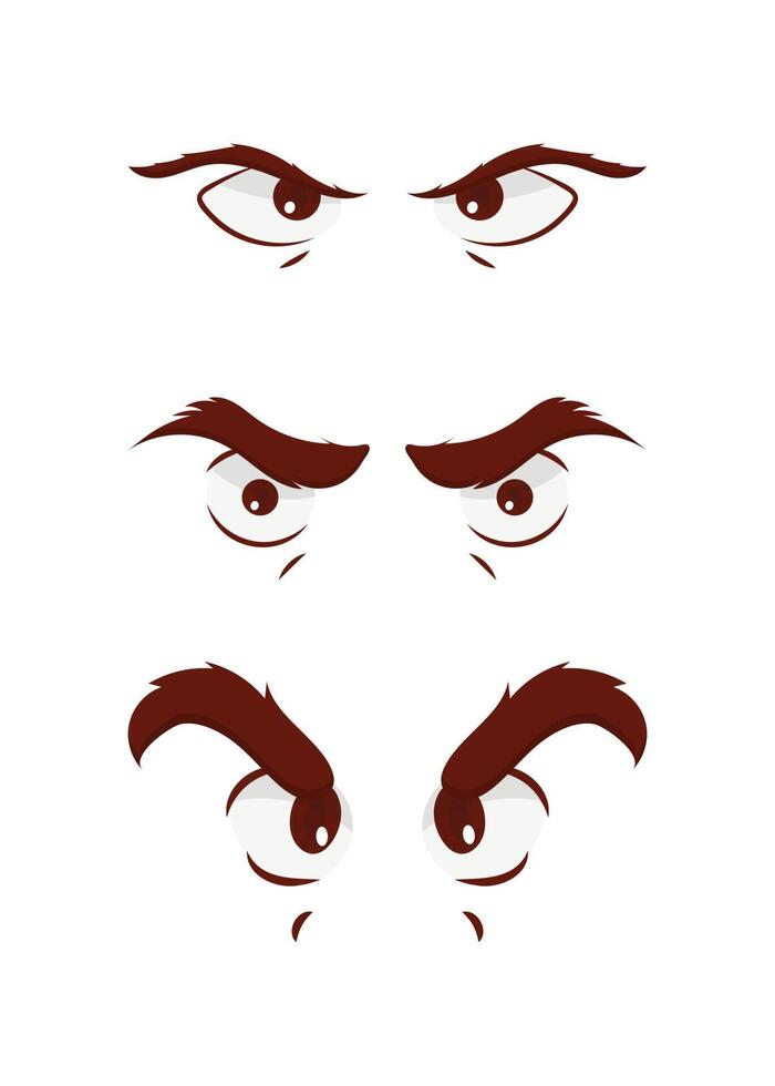 conjunto de ojos en plano estilo. aislado. vector ilustración.