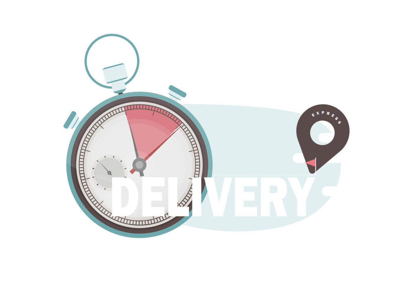 Logo for express delivery. Location tag. illustration. vector