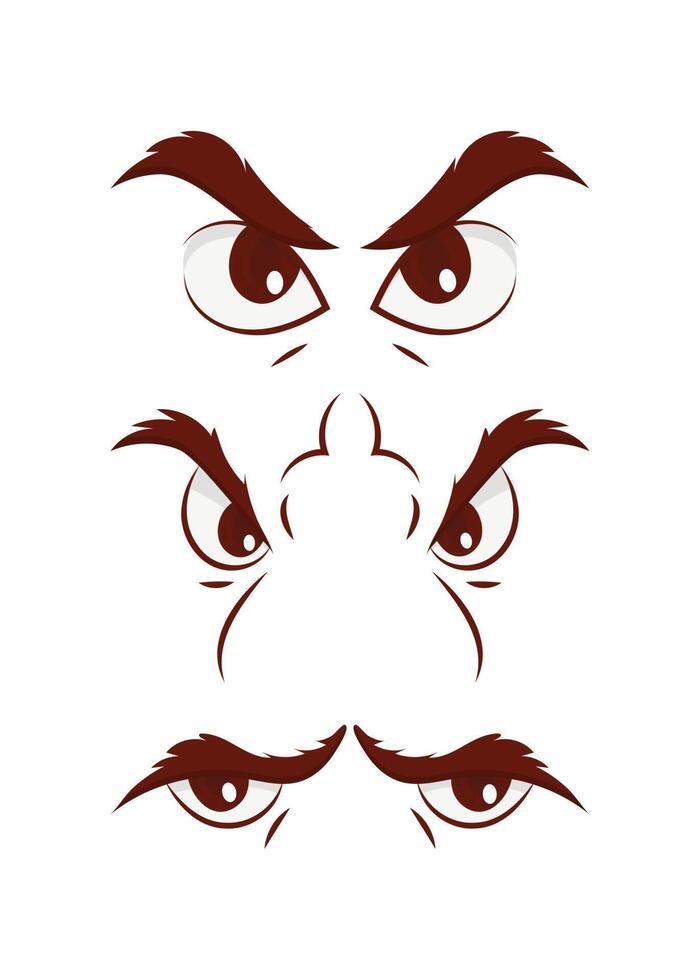 conjunto de ojos en plano estilo. aislado en blanco antecedentes. vector ilustración.