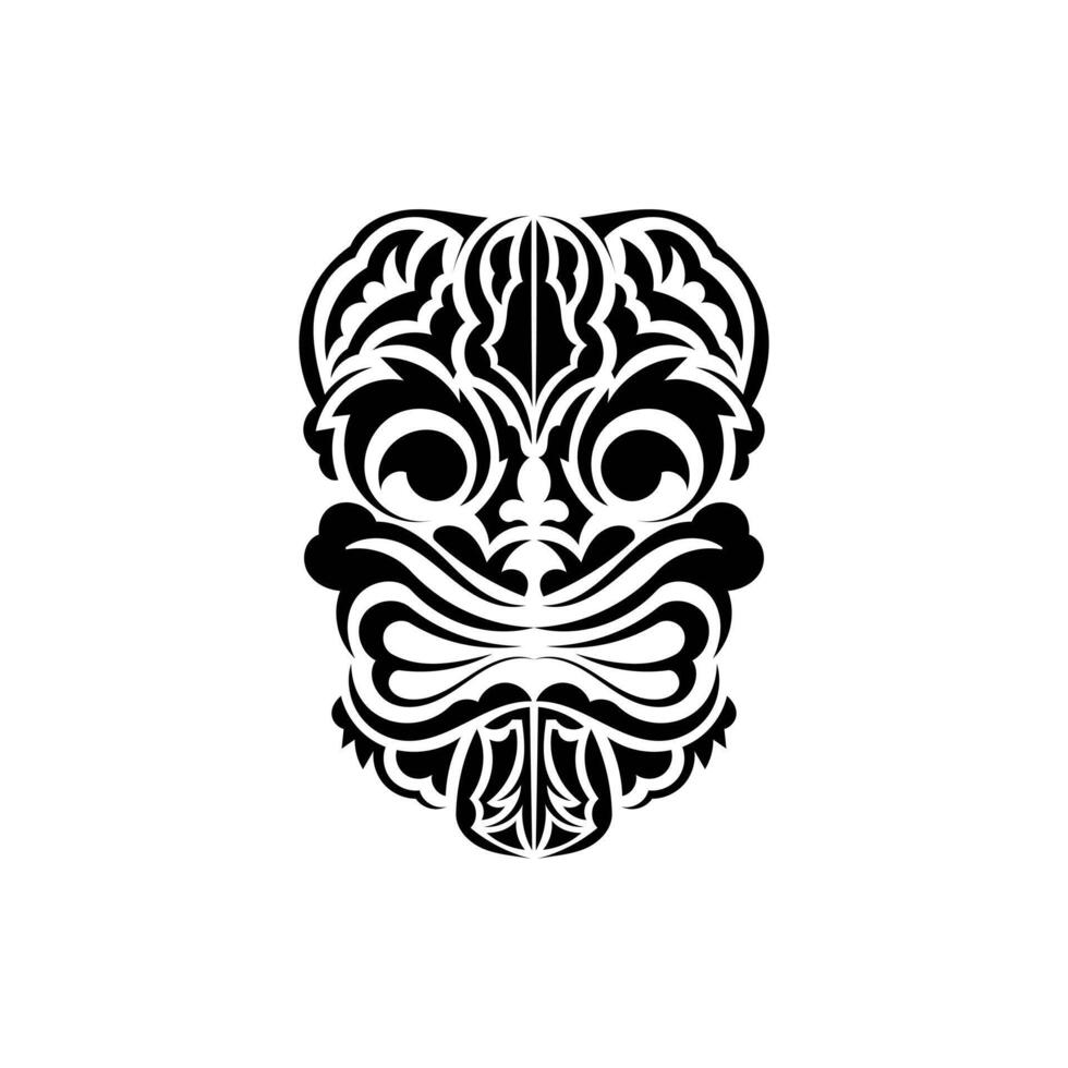 Pattern mask. Traditional totem symbol. Hawaiian style. Vector illustration isolated on white background.