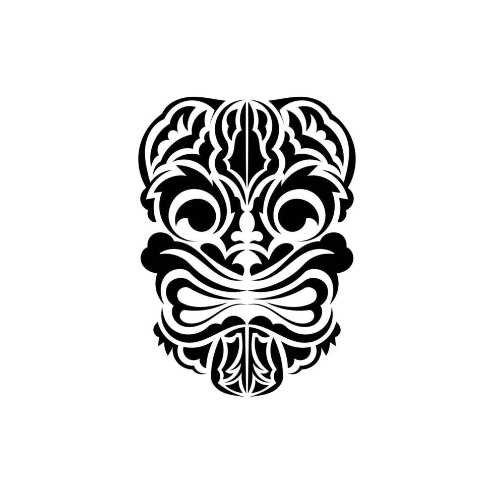 Pattern mask. Traditional totem symbol. Hawaiian style. Vector illustration isolated on white background.