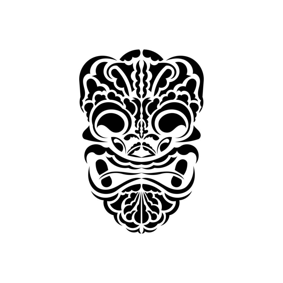 Tribal mask. Traditional totem symbol. Simple style. illustration isolated on white background. vector