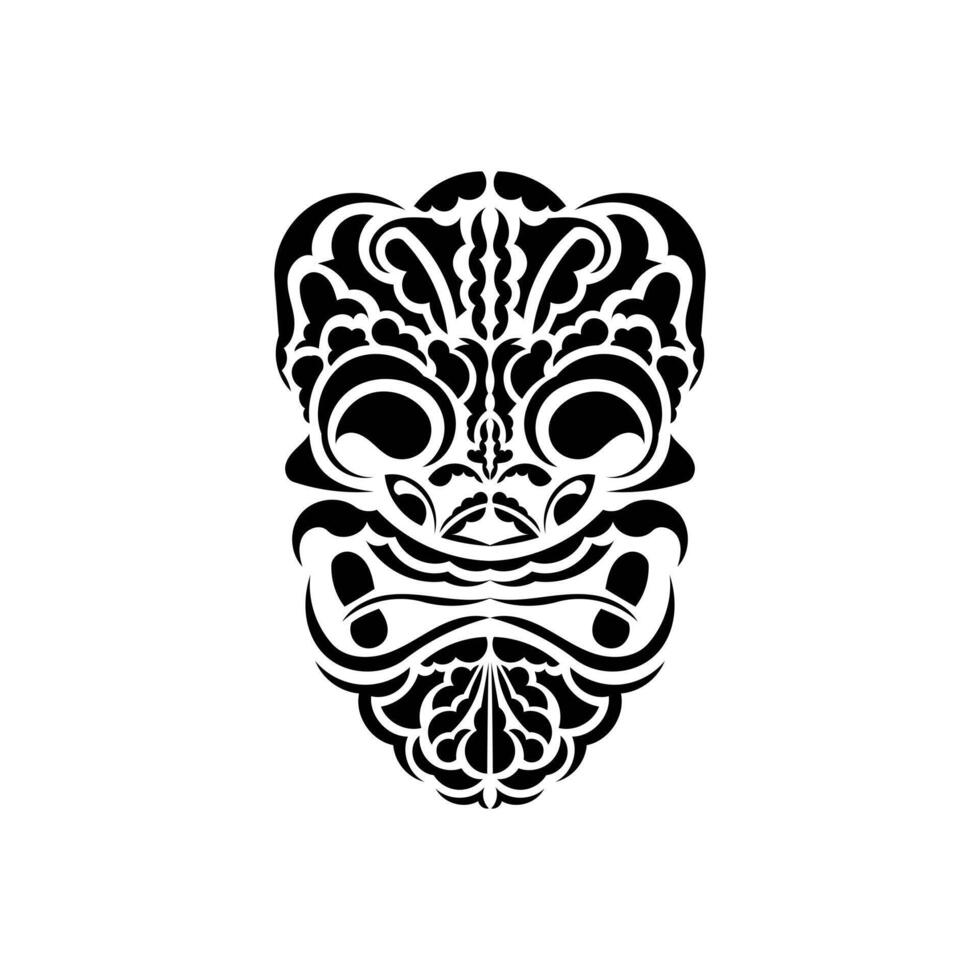 Tribal mask. Traditional totem symbol. Simple style. Vector illustration isolated on white background.