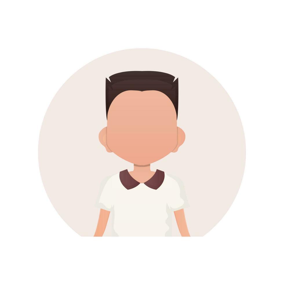 avatar de un linda pequeño bebé chico. aislado en blanco antecedentes. dibujos animados estilo. vector ilustración.