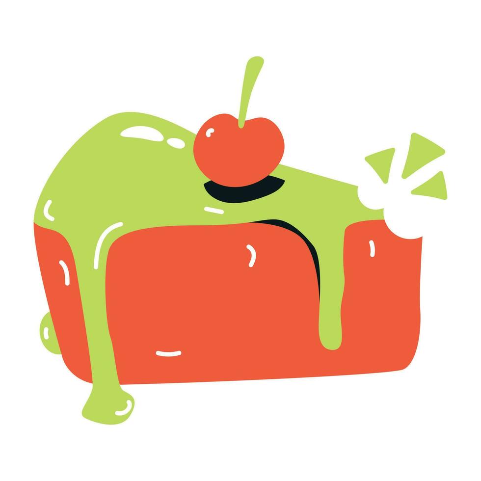 Grab this flat icon of cherry cake vector
