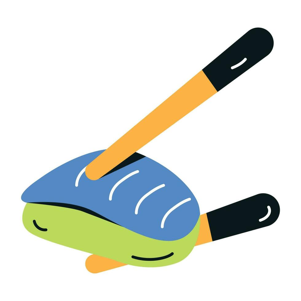 Handy flat icon of salmon sushi vector