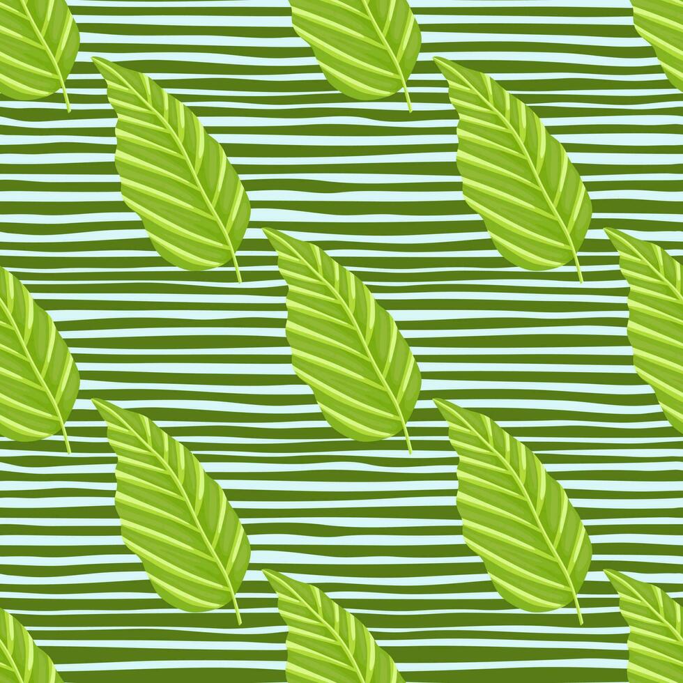 Decorative tropical palm leaves seamless pattern. Jungle leaf wallpaper. Exotic botanical texture. vector