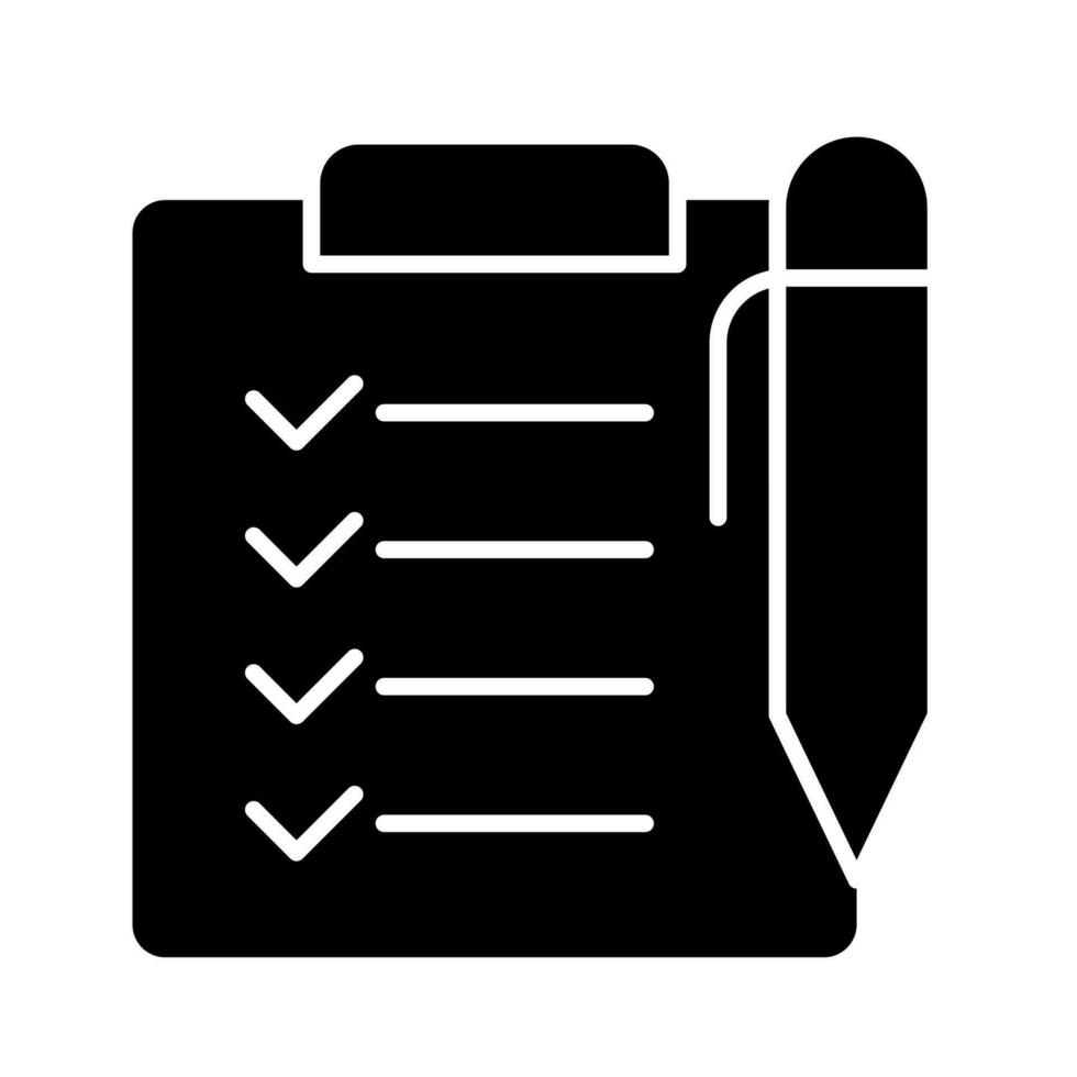 note and checklist user interface black Icon button vector