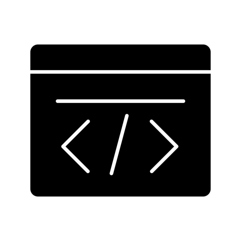 code developer programming user interface black Icon button vector