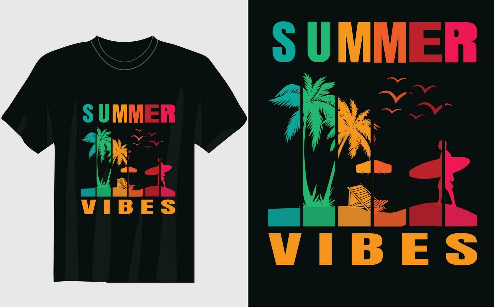 Summer Holidays vibes t-shirt and best t-shirt vector