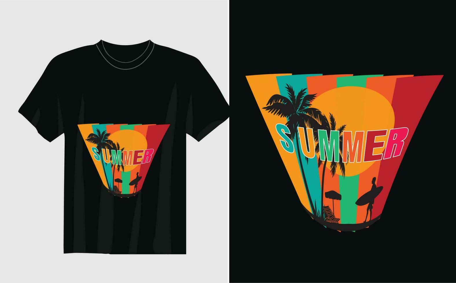 verano Días festivos vibraciones camiseta y mejor camiseta vector