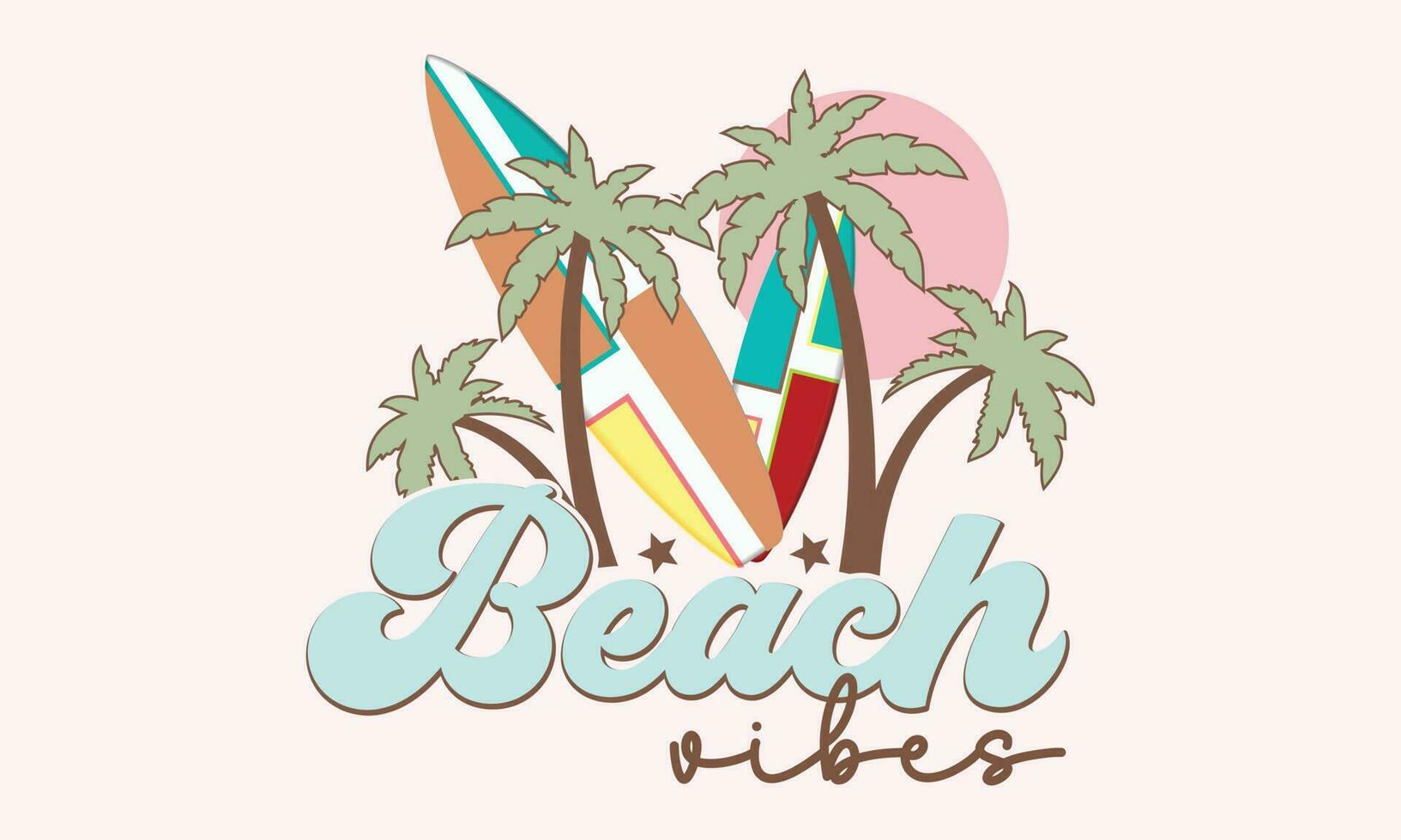 retro summer t shirt design suitable for print design vector