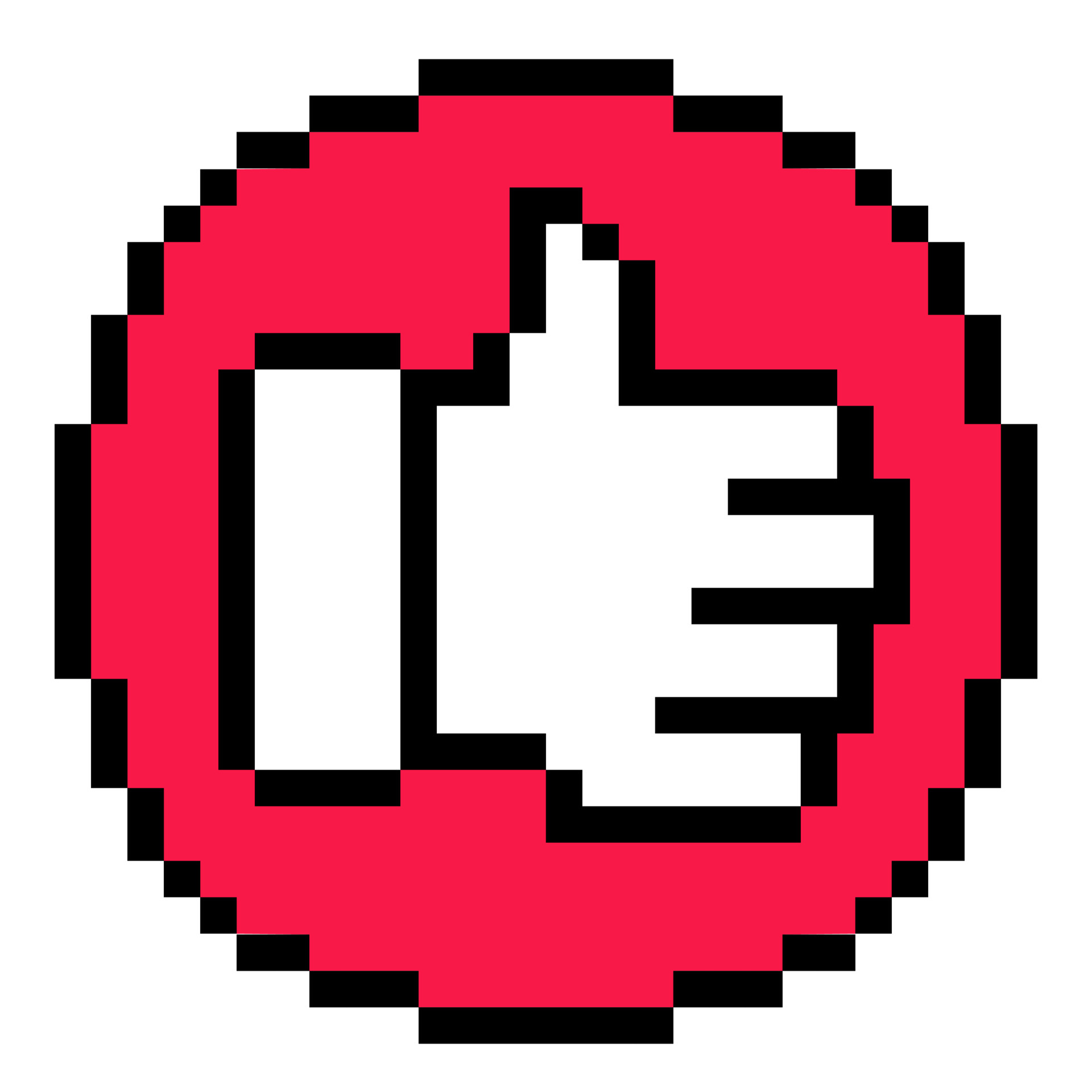 pixel like icon. Hand like on pink background pixel art 23642659 Vector