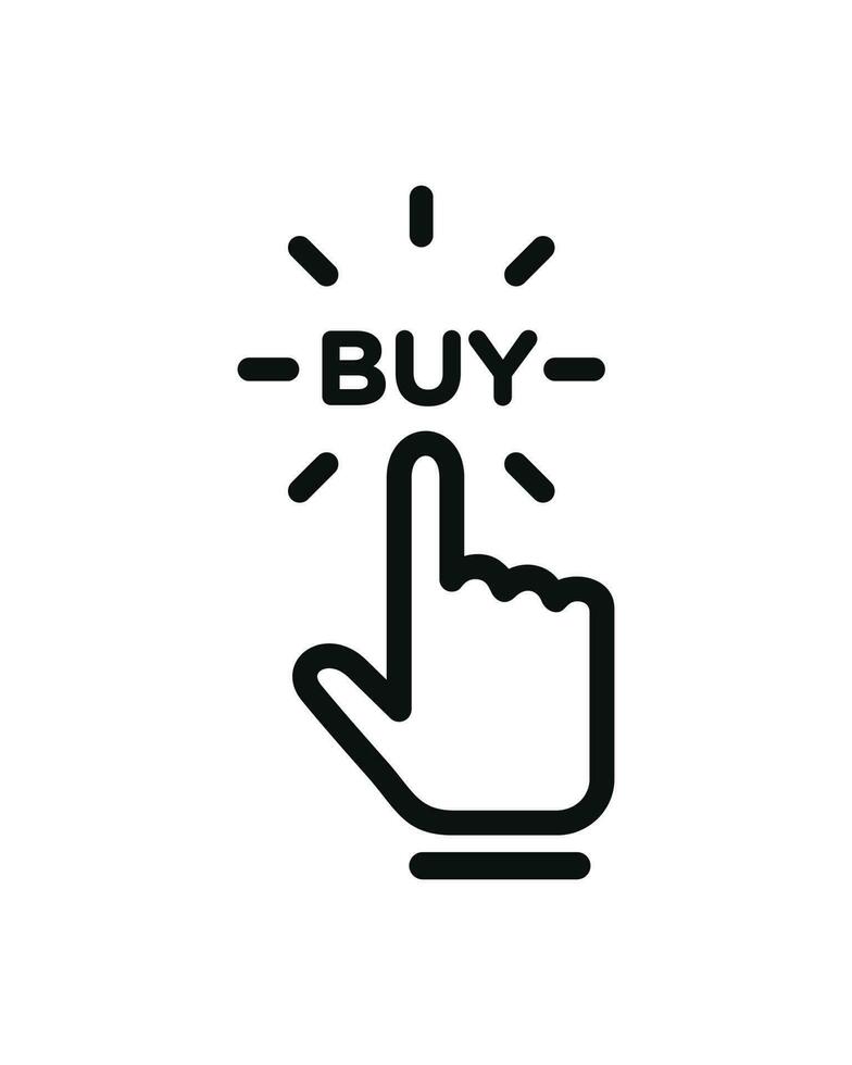 Click buy icon isolated on white background vector