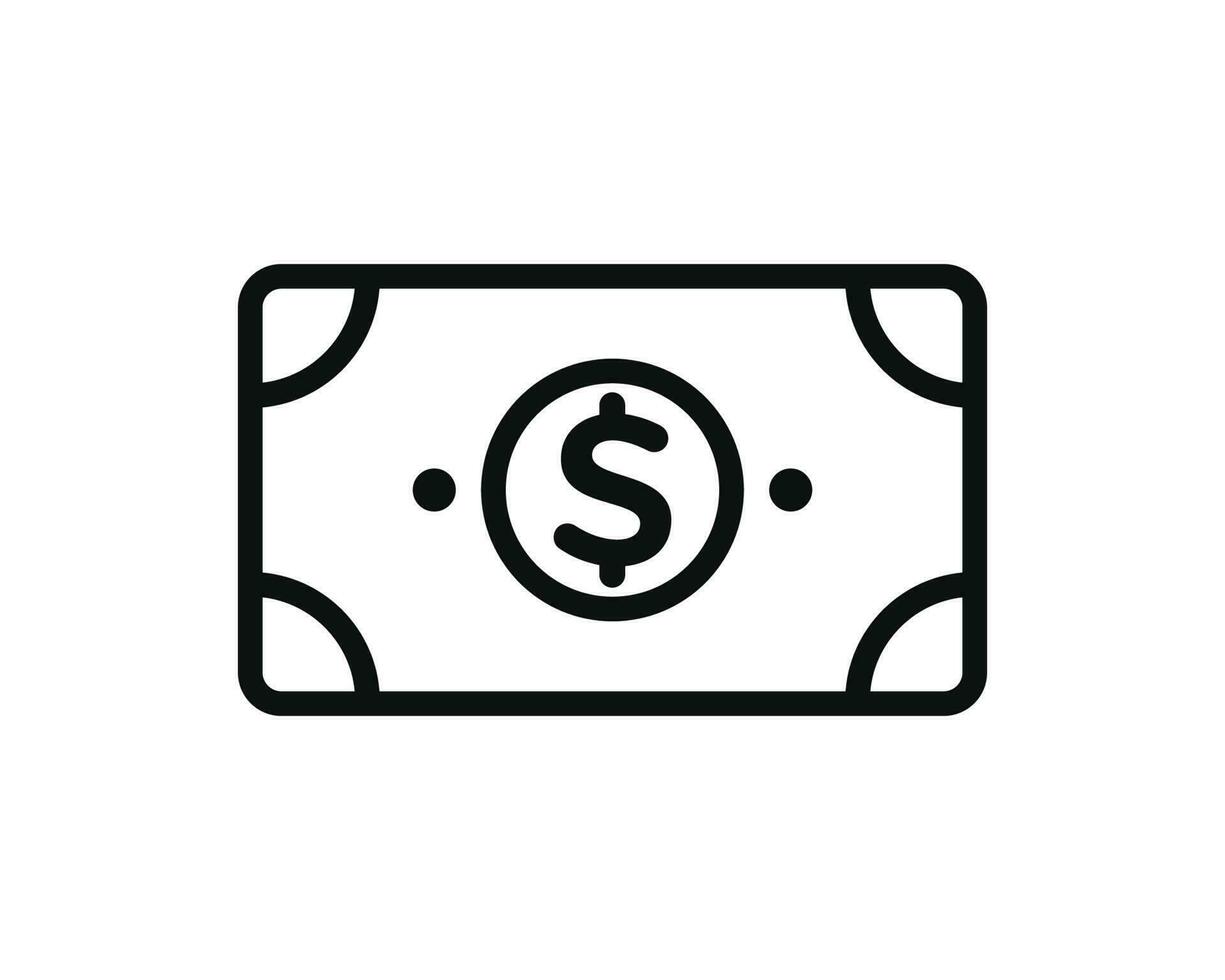 Money dollar icon isolated on white background vector