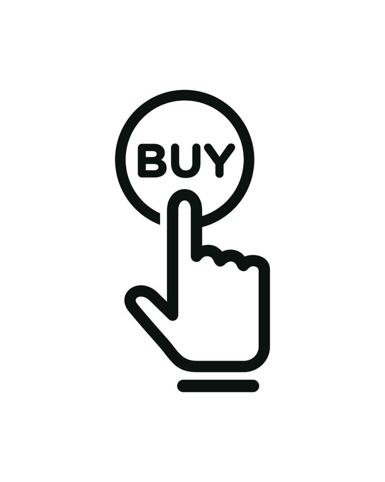 Click buy icon isolated on white background vector