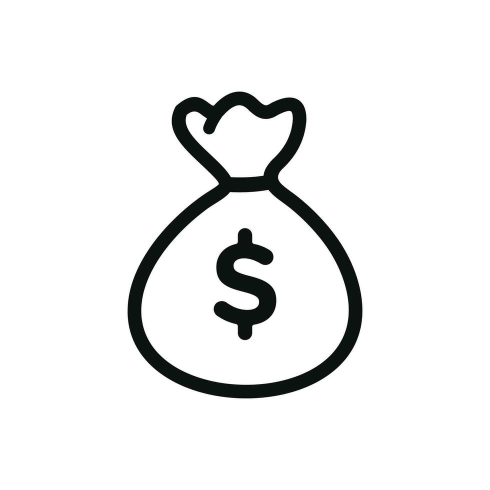 Money dollar icon isolated on white background vector