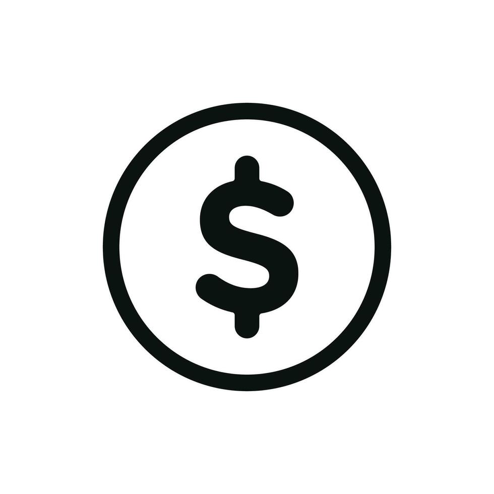Money dollar icon isolated on white background vector