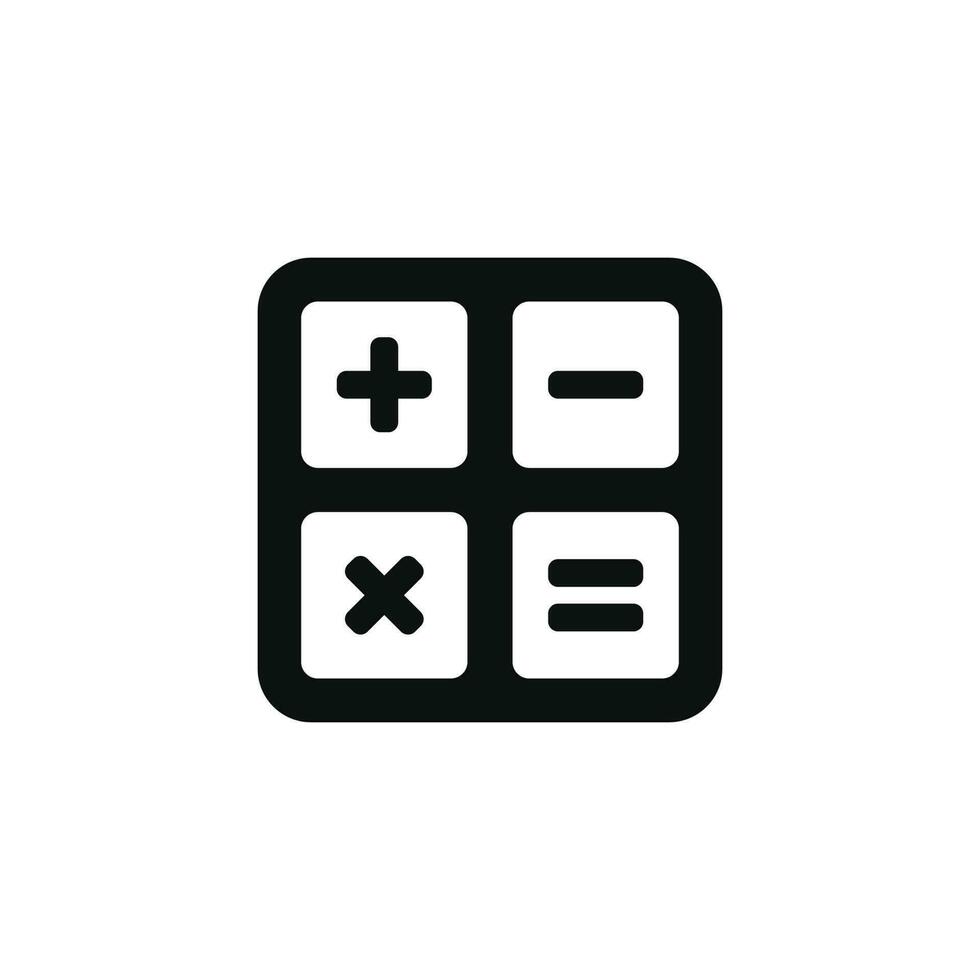 Calculator icon isolated on white background vector