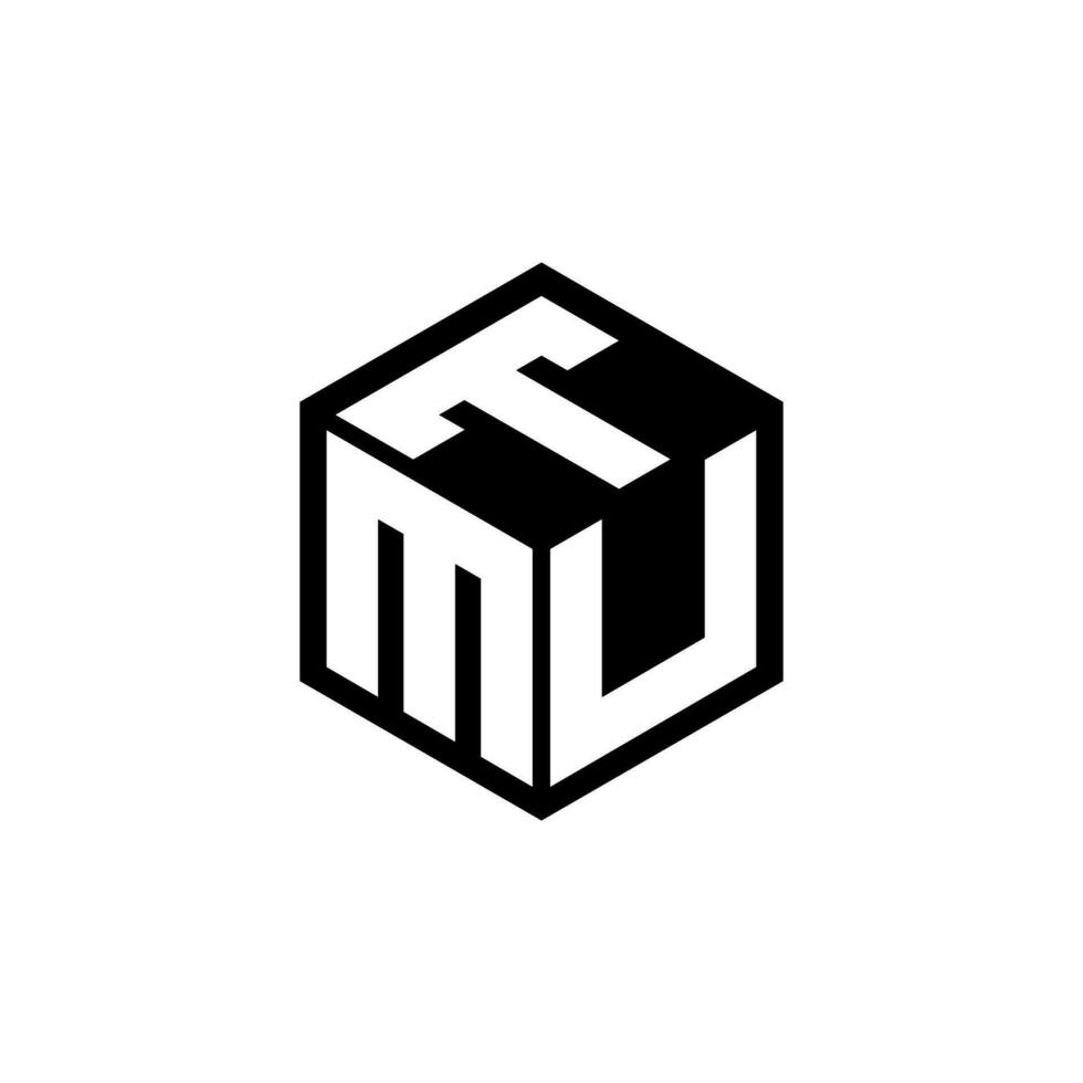 MUT letter logo design in illustration. Vector logo, calligraphy designs for logo, Poster, Invitation, etc.