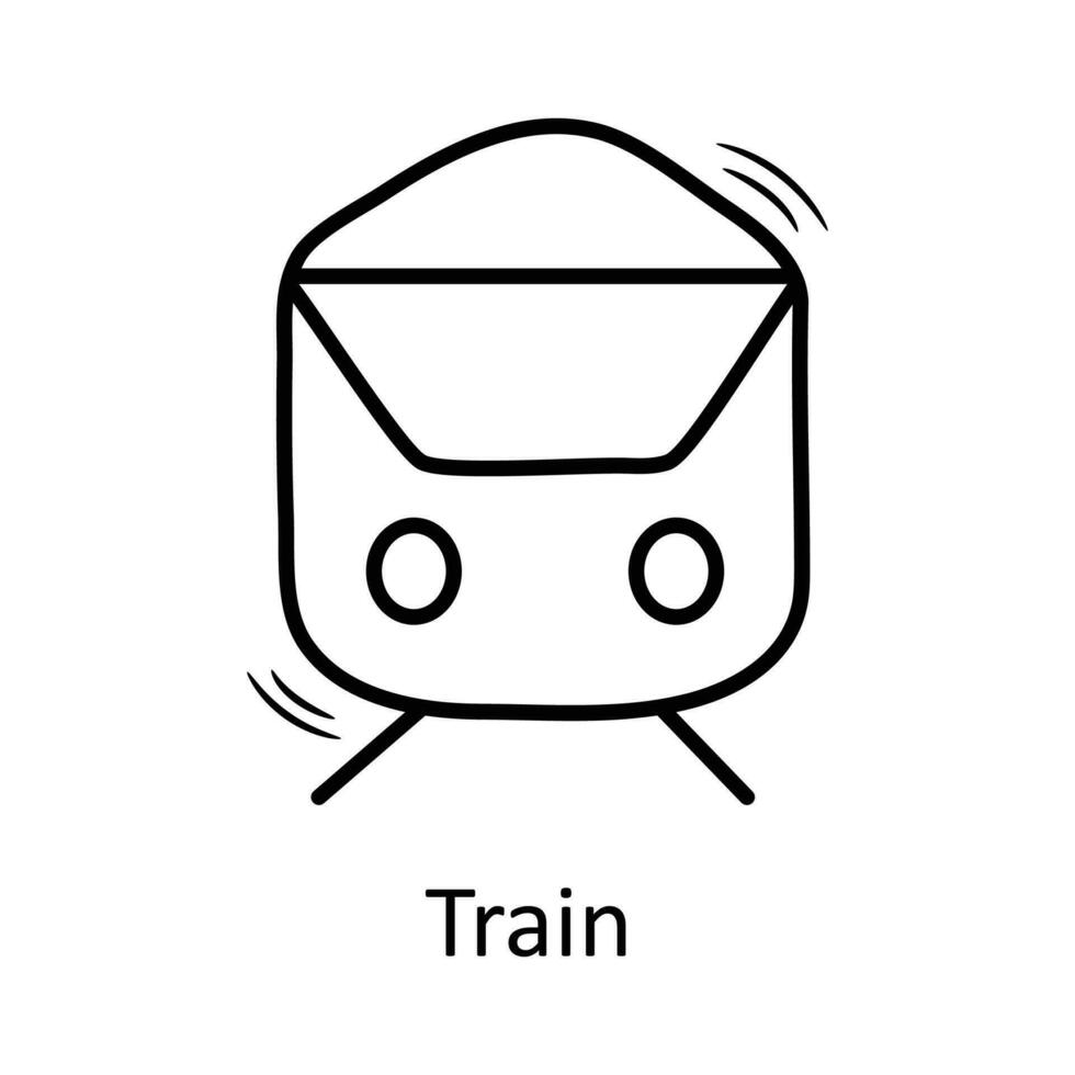 Train vector outline Icon Design illustration. Travel Symbol on White background EPS 10 File