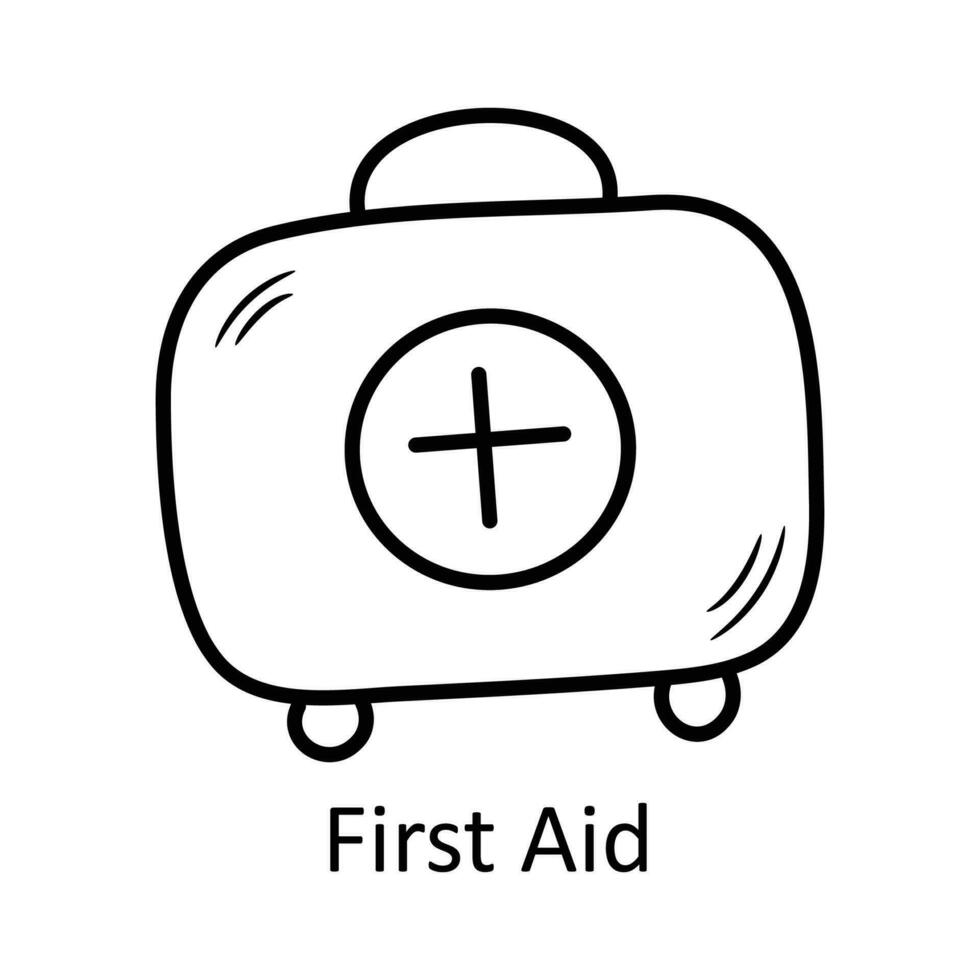 First Aid vector outline Icon Design illustration. Travel Symbol on White background EPS 10 File