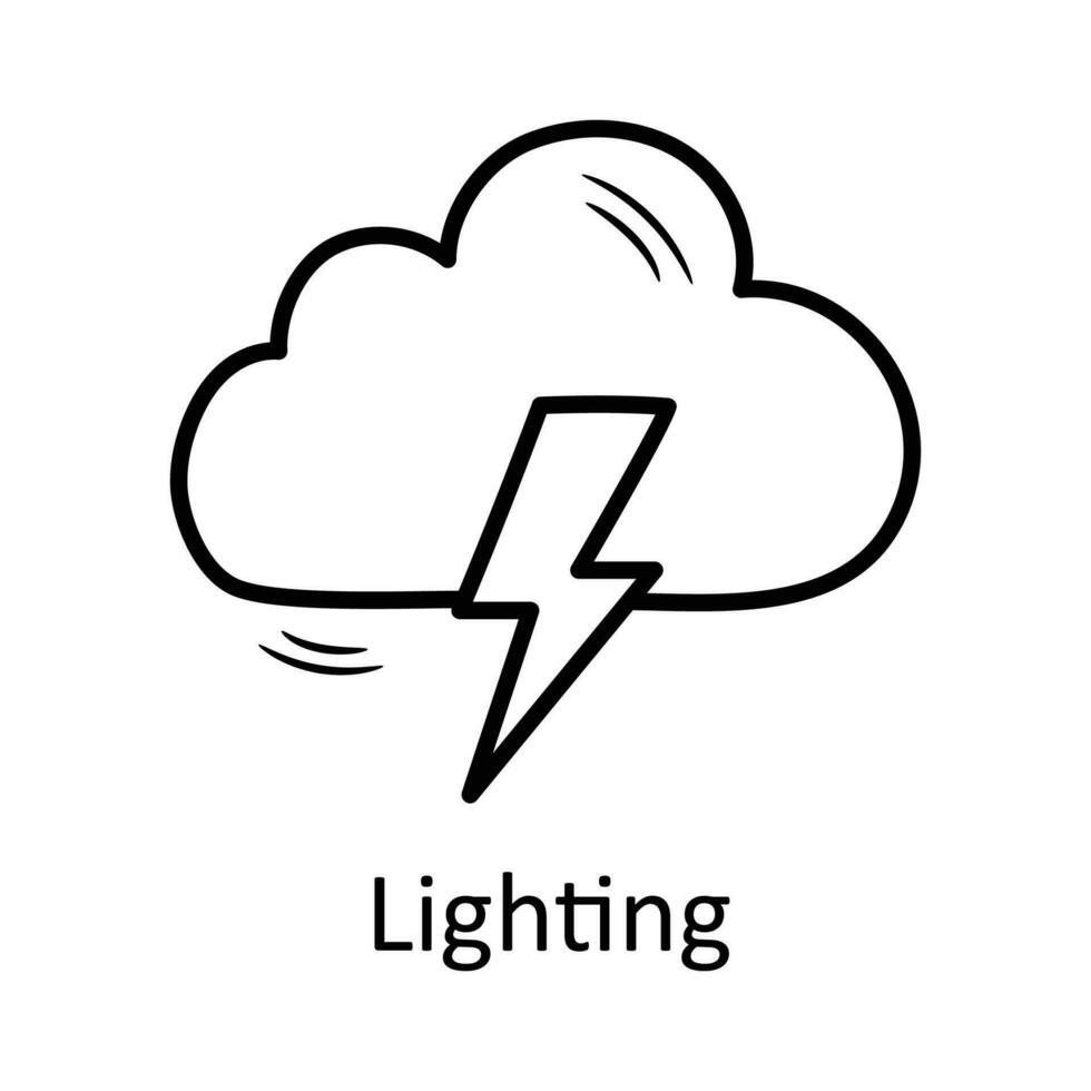 Lighting vector outline Icon Design illustration. Travel Symbol on White background EPS 10 File