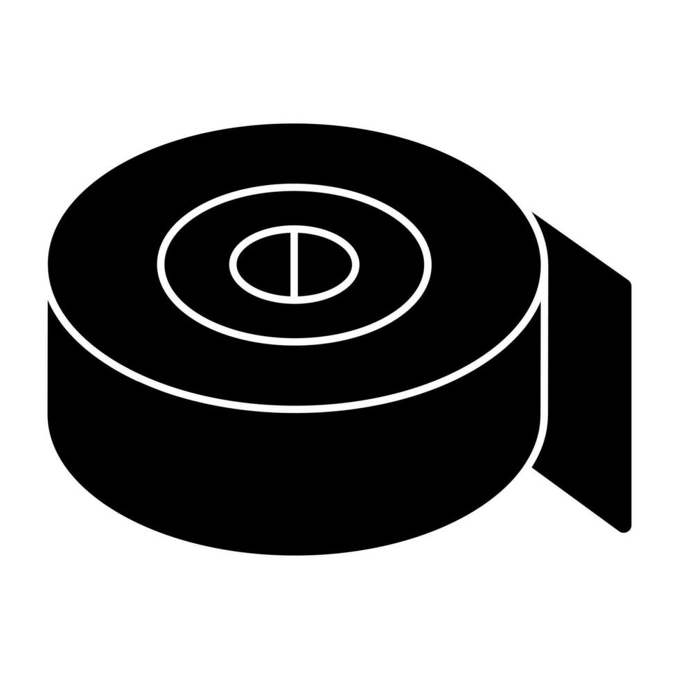 A solid design icon of scotch tape vector