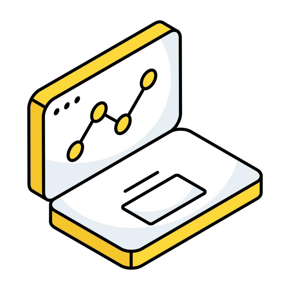 Premium download icon of online data analytics vector