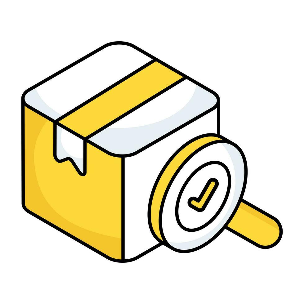 Perfect design icon of search parcel vector