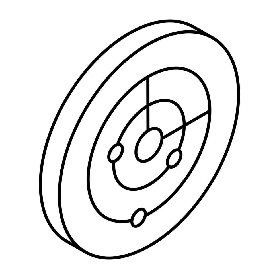 An editable design icon of radar vector
