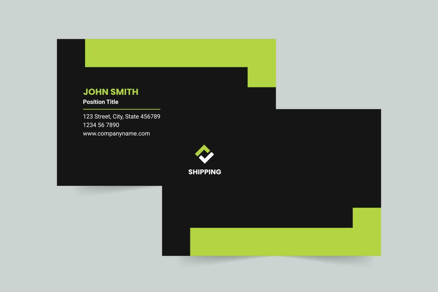 Shipping business card template. A clean, modern, and high-quality design business card vector design. Editable and customize template business card