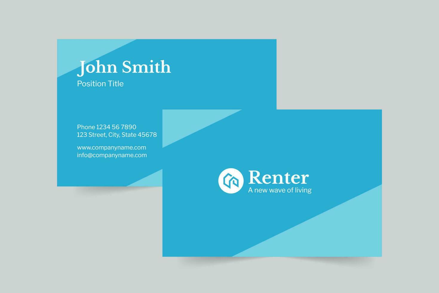 Vacation Rental business card template. A clean, modern, and high-quality design business card vector design. Editable and customize template business card