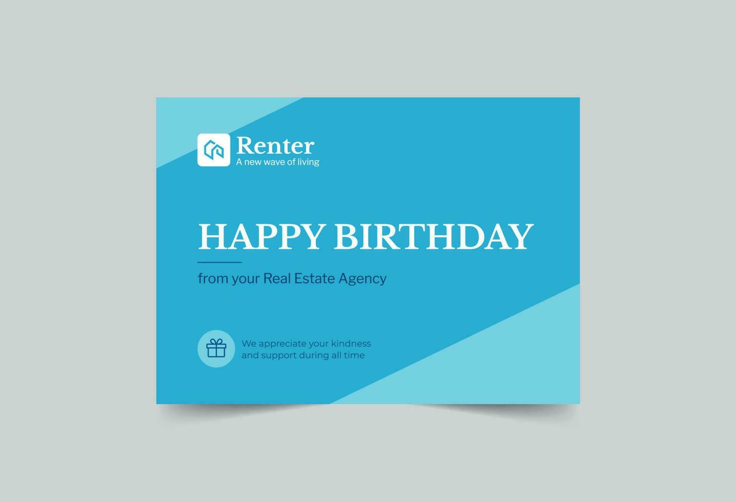 Vacation Rental greeting card template. A clean, modern, and high-quality design business card vector design. Editable and customize template business card