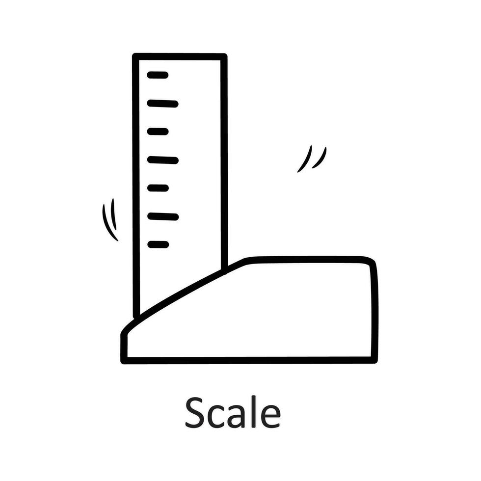 Scale vector outline Icon Design illustration. Stationery Symbol on White background EPS 10 File