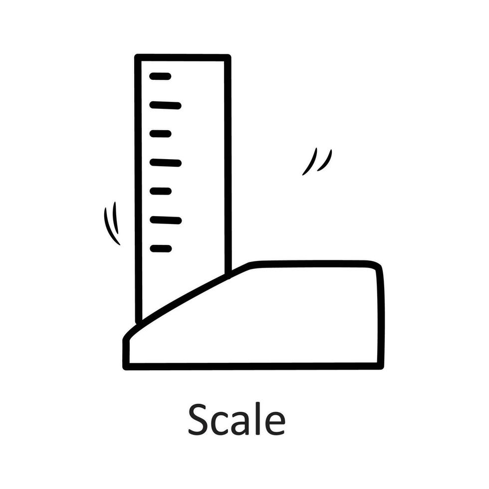 escala vector contorno icono diseño ilustración. papelería símbolo en blanco antecedentes eps 10 archivo