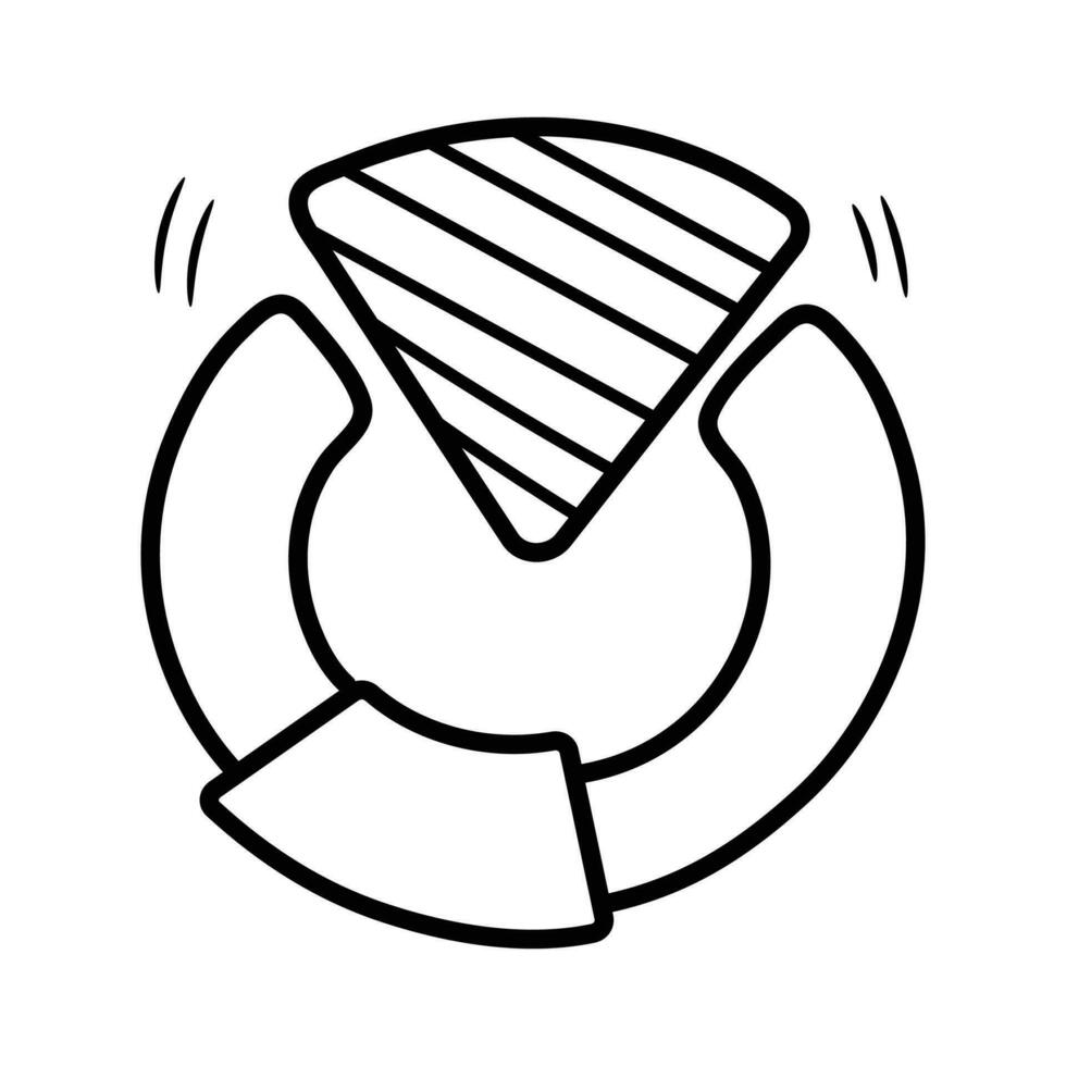 Pie Chart vector outline Icon Design illustration. Banking and Finance Symbol on White background EPS 10 File