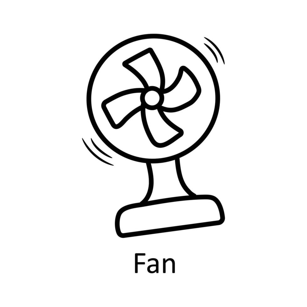 Fan vector outline Icon Design illustration. Travel Symbol on White background EPS 10 File