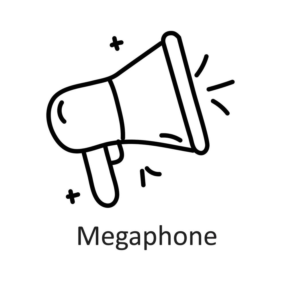 Megaphone vector outline Icon Design illustration. Communication Symbol on White background EPS 10 File